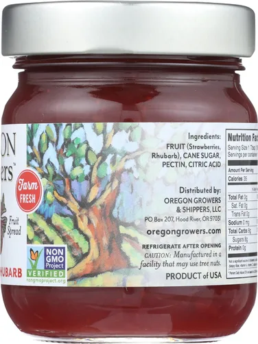Vista 7 de Oregon Growers Crema de ruibarbo y fresa, 12 oz