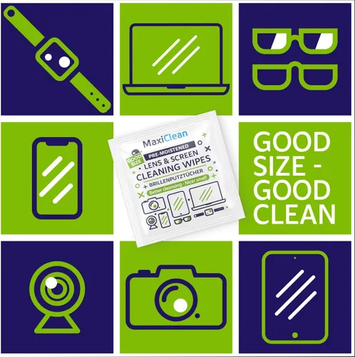 Vista 7 de MAXI CLEAN Paquete de 440 toallitas para lentes de anteojos prehumedecidas, envueltas individualmente, limpieza sin rayas para anteojos y pantallas
