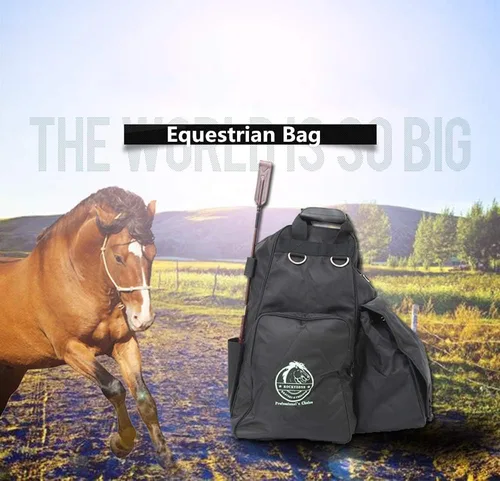 Vista 4 de Botas de equitación profesionales llevan bolsas ecuestres duraderas portátiles con compartimento para casco