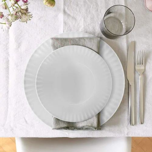 Vista 3 de Melange Juego de platos de ensalada de melamina 100% de melamina de 6 piezas (colección de platos de papel) Platos de ensalada de melamina a