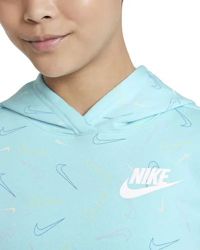 Vista 4 de Nike Sudadera deportiva con capucha de forro polar para niña