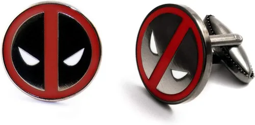 Vista 2 de Deadpool - Clip de corbata, gemelos X-Men, joyería Marvel X-Force, eslabones de gemelos de Wolverine, tachuelas de cable, regalo de boda
