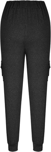 Vista 3 de XUNRYAN Pantalones cargo para mujer, corte de bota, para yoga, entrenamiento, pantalones recortados, cintura elástica, pantalones deportivos