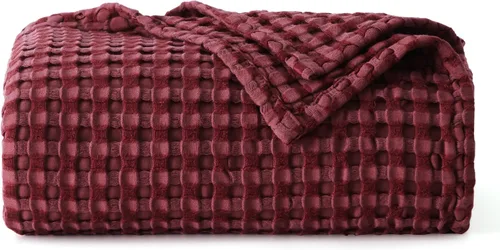 Vista 50 de Bedsure - Manta de rayón con diseño de punto gofre para personas que duermen con calor, manta ligera y transpirable derivada del bambú, fundas de 01