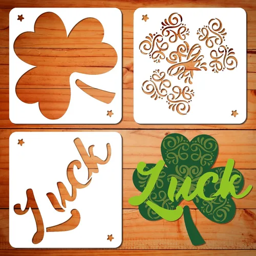 Vista 9 de ORIGACH 9 PCS 11.8x11.8 pulgadas Plantillas Abstractas Minimalistas Modernas de Mujeres, Patrón de Cara Femenina Floral Plantillas Grandes de PET