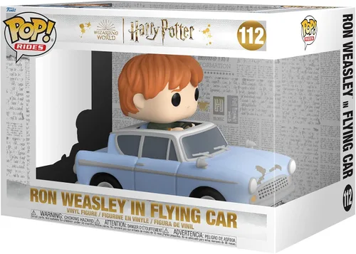 Vista 3 de Funko ¡Pop! Ride Super Deluxe: Harry Potter: 20 aniversario de la Cámara Secreta - Ron Weasley en Flying Car, multicolor