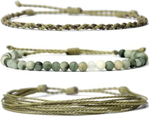 Vista 76 de Pulsera curativa hecha a mano con cuentas de piedra natural, regalo para hombres, pulsera de cuerda ajustable