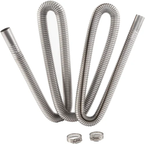 Vista 6 de Tubo de escape flexible para calentador de diésel Tubo de escape flexible para generador Tubo de extensión flexible de escape de acero inoxidable
