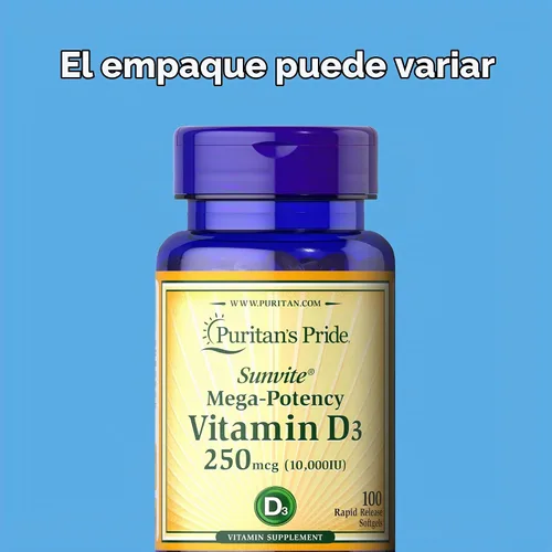 Vista 2 de Puritan's Pride Vitamina D3 Premium Sunvite™ Mega-Potencia 10,000 UI