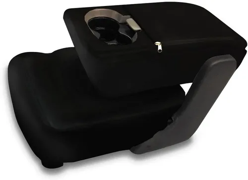 Vista 2 de CarsCover Fundas para asiento delantero de auto, de neoprene, hecho a medida para Ford F150 F250 F350, Pickup, color gris y negro, para asiento
