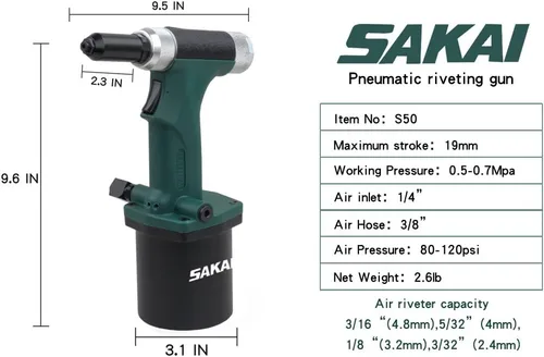 Vista 2 de SAKAI Sanhe - Remachadora hidráulica neumática S50