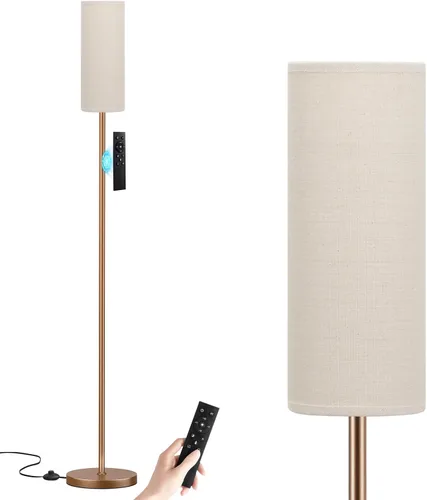 Vista 16 de Ambimall Lámparas de pie de 64 pulgadas para sala de estar con control remoto y colores regulables continuos, temperatura y brillo, lámpara de pie