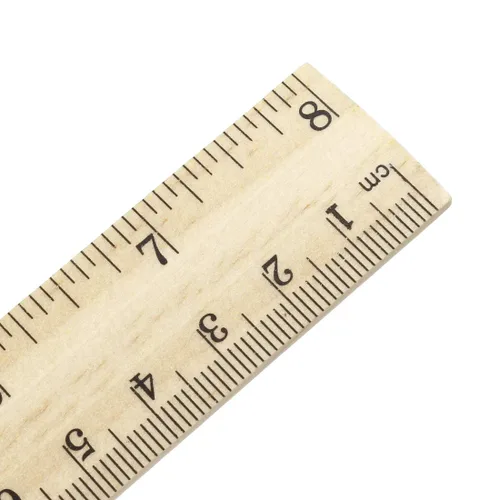 Vista 3 de uxcell Regla de madera 7.9 in 8 pulgadas 2 Escala reglas de oficina reglas de medición de madera 5pcs