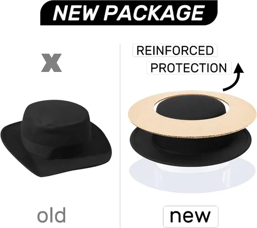 Vista 2 de Sombreros de Fedora para hombres y mujeres, sombreros de pastel de cerdo, sombreros de ala ancha para hombres y mujeres