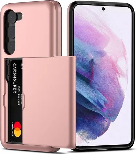Vista 12 de Nvollnoe Funda para Samsung S23 con tarjetero 5G de 6.1 pulgadas, delgada, de doble capa, resistente, protector para Galaxy S23, funda con ranura