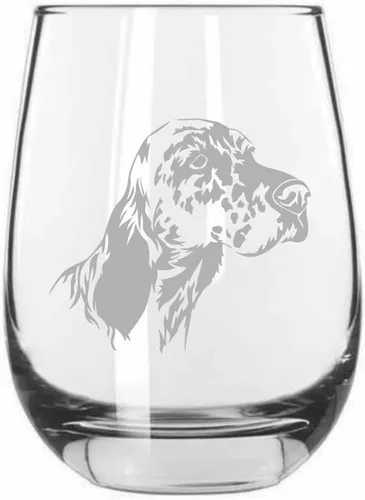 Vista 32 de Shar Pei (chino) - Vaso de vino sin tallo grabado para perro, 15.25 onzas