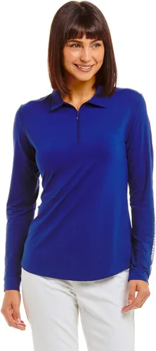Vista 9 de IBKUL - Polo de manga larga para mujer con protección solar UPF 50 panel exterior de malla 86000 sandía