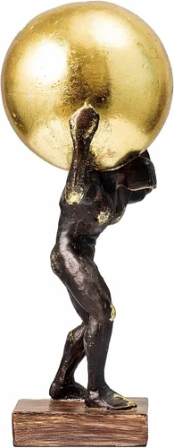 Vista 7 de Lukitas Atlas Sosteniendo el Mundo Estatua y Escultura, Figurina de Luchador Decoración, Escultura Levantando una Bola, Ornamento Creativo