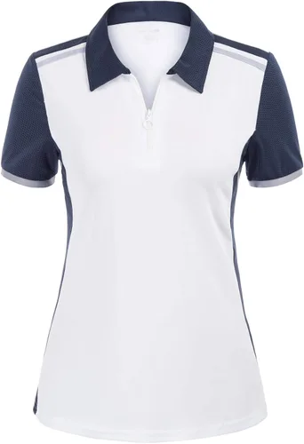 Vista 2 de JACK SMITH Camisas de golf de manga corta para mujer, ajuste seco, absorbe la humedad