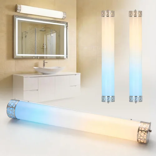 Vista 15 de ASD Lámpara LED de Tocador de Baño de 18 Pulgadas, 5CCT 2700K-5000K 20W, Accesorios de Luz de Baño Regulables, Luces de Tocador Modernas