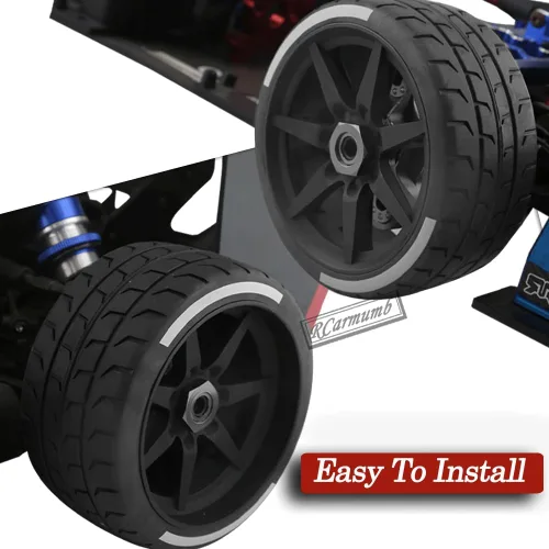 Vista 3 de Neumáticos RC 2.9 para o ARRMA 1/8 Typhon 6s BLX, 1/7 Infracción 6S BLX, ilimitado, juego de neumáticos de rueda RC con llave de rueda, 4 neumáticos