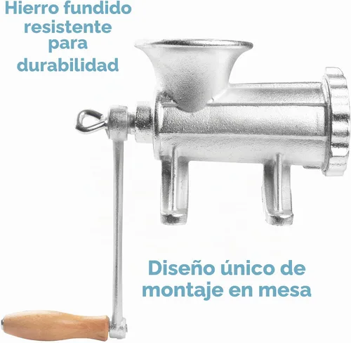 Vista 3 de CucinaPro máquina de picar carne para instalar en la mesa., Plateado