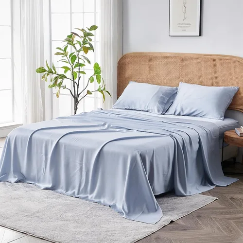 Vista 32 de Sijo AiryWeight Set de sábanas de Tencel, 100% Lyocell derivado del eucalipto, extremadamente suave, ganador de las mejores sábanas de enfriamiento
