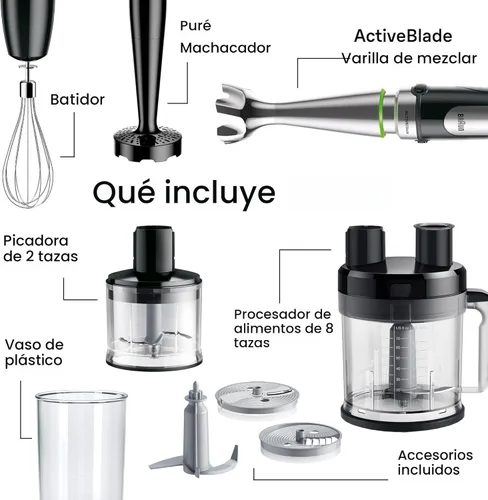 Vista 8 de Braun Batidora de mano MQ9187XL MultiQuick 9 con tecnología Imode