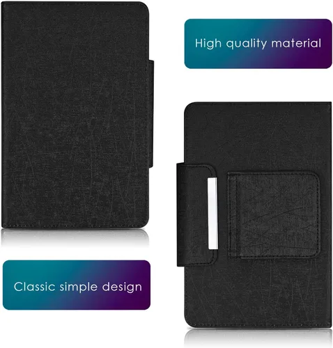 Vista 2 de DETUOSI Funda universal para tableta Android de 10.1 pulgadas con teclado, teclado Bluetooth inalámbrico extraíble + funda de cuero sintético +