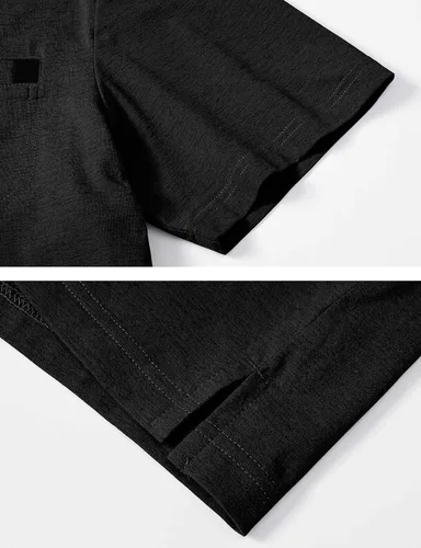 Vista 6 de Rdruko Polo de golf para hombre, manga corta, ajuste seco, cuello con bolsillo, tenis, trabajo, casual