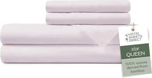 Vista 34 de Hotel Sheets Direct - Juego de sábanas 100% viscosa derivada de bambú tamaño individual - sábanas refrescantes con 1 funda de almohada