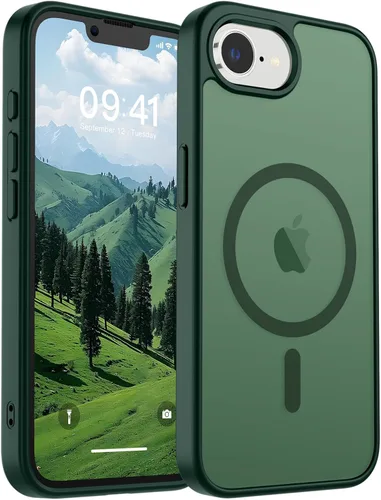 Vista 329 de SUPFINE Funda magnética para iPhone SE 2022 (3ª)/2020 (2ª), iPhone 8 (compatible con MagSafe) (protección contra caídas de grado militar), funda
