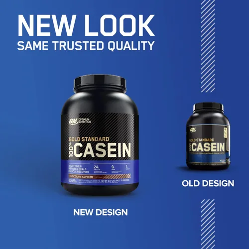 Vista 2 de Optimum Nutrition Caseína en polvo, mantequilla de maní y chocolate, 4 libras