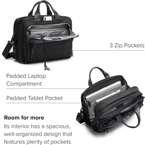 Vista 3 de TUMI - Alpha Organizer Brief - Laptop Briefcase for Commute or Travel - Fits Up to 15" Laptop - Removable Shoulder Strap