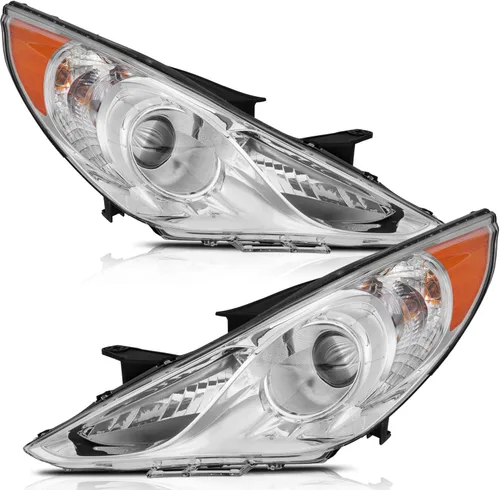 Vista 22 de Conjunto de faros delanteros LSAILON para Hyundai Sonata 2011-2014 Carcasa negra+92101-3Q000+luz alta: H1