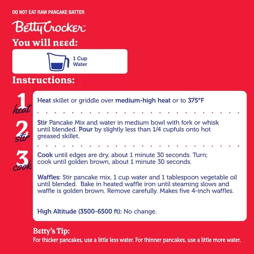 Vista 8 de Betty Crocker Mezcla de suero de leche para panqueques y waffles, 6.75 onzas (paquete de 9)