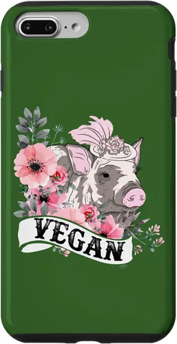 Vista 9 de iPhone 14 Vegan Pig Beautiful Vegan Lover Costume Case
