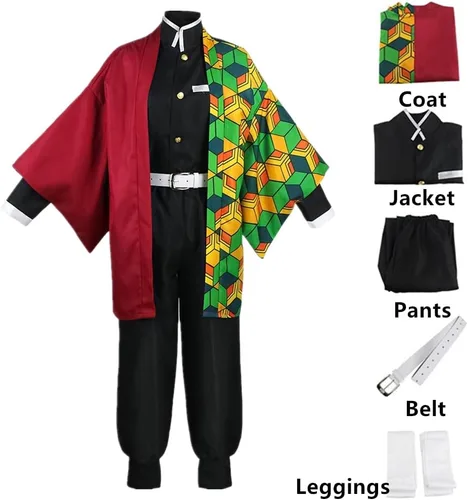 Vista 5 de HOKEPLI Anime Cosplay Costume Kimono Set Halloween Kimono Outfit Unisex