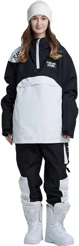 Vista 32 de RIUIYELE Traje de esquí para mujer, chaqueta y pantalones de snowboard para deportes al aire libre, traje de nieve con aislamiento impermeable