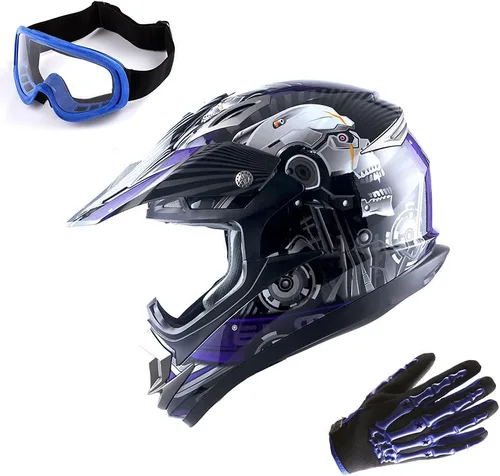 Vista 26 de 1Storm Casco de motocross para adultos, todoterreno, MX, BMX, ATV, motocross, mecánico, HGXP14B, fibra de carbono, negro, HGXP14B