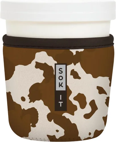 Vista 131 de Sok It IceCreamSok - Funda de neopreno aislada (flores abstractas, pintas de helado cónicas)