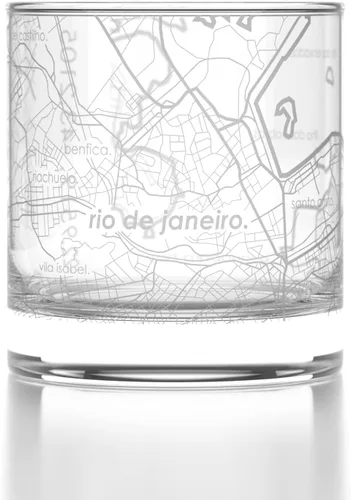 Vista 6 de Well Told Vaso de whisky grabado con el mapa de la ciudad de Barcelona, España - Vaso de whisky grabado con mapa de la ciudad para amantes