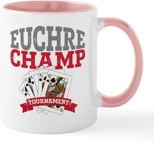 Vista 43 de CafePress Euchre Champ Mugs Taza de café de cerámica de 11 oz (11.0 fl oz)