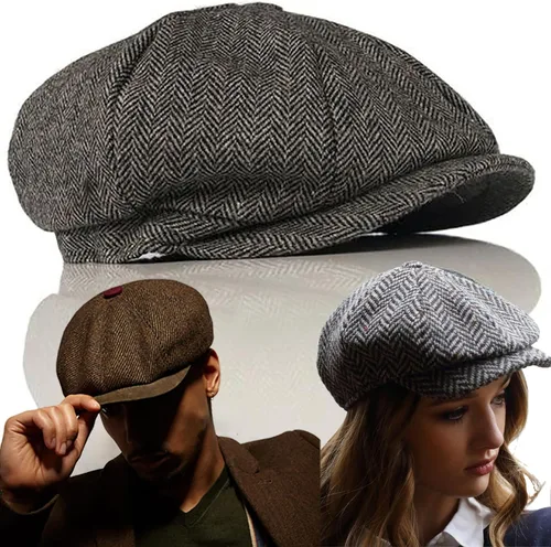 Vista 6 de Gorra plana para hombre Newsboy Ivy Golf Cabbie Hat