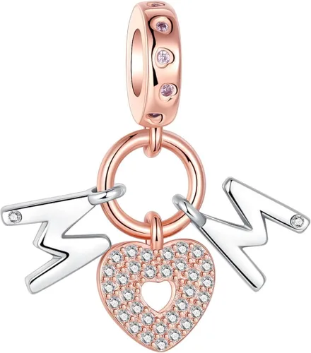 Vista 141 de Dije de girasol con diseño de estrella y luna y elefante para pulsera, collar de plata de ley 925, dijes de corazón de amor para mujer, regalo