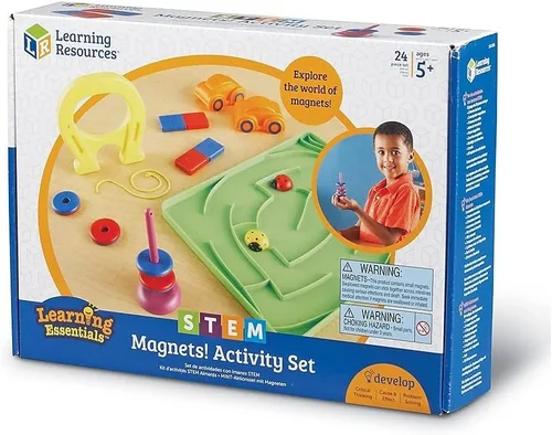 Vista 7 de Learning Resources Juego de actividades STEM Magnets, lecciones de ciencia, 24 piezas, a partir de 5 años