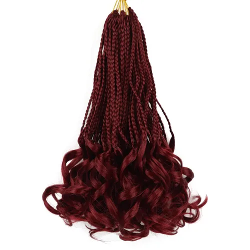 Vista 49 de Cabello para Trenzas Rizo Francés Color 1 Trenzas de Ganchillo Rizo Francés 10 Pulgadas Trenzas de Caja Cabello de Ganchillo para Mujeres y Niños