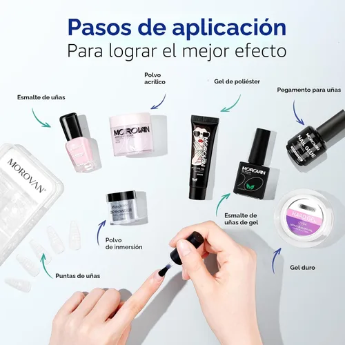 Vista 7 de Morovan - Deshidratador de uñas e imprimación con capa base superior de gel