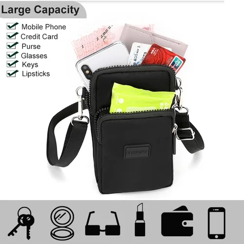 Vista 6 de JANKS Bolsos cruzados pequeños para mujer, mini monederos para teléfono celular, bolso de hombro