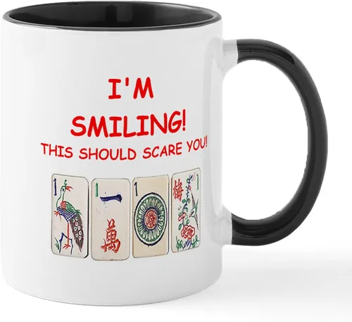 Vista 5 de CafePress Mahjong Mugs - Taza de café de cerámica de 11 oz (11.0 fl oz)